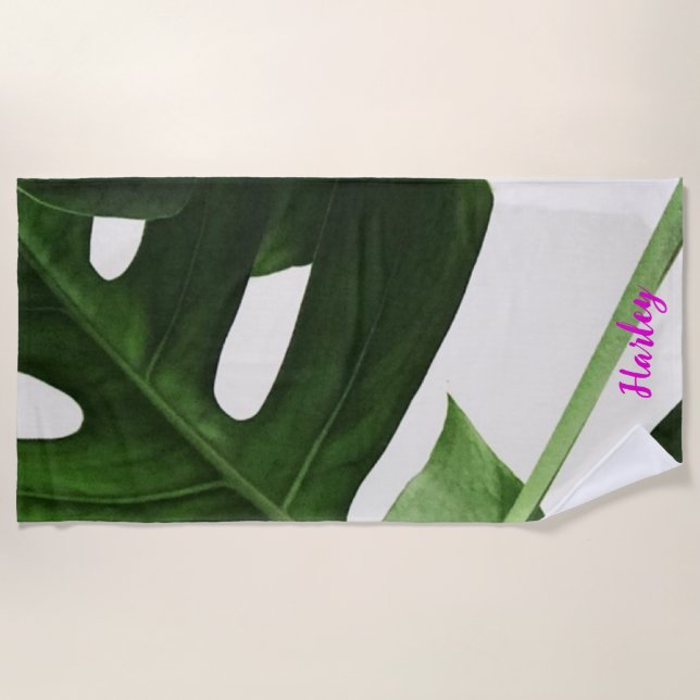 Custom Personalized Beach Towel (Front)