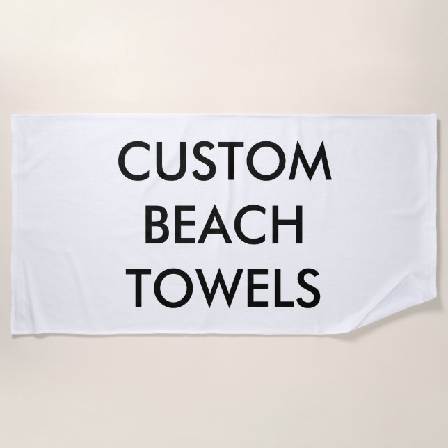 Custom Personalized Beach Towel Blank Template (Front)
