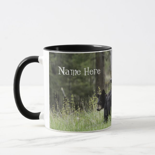 Custom Personalized Bear Coffee Mug Cup (Left)