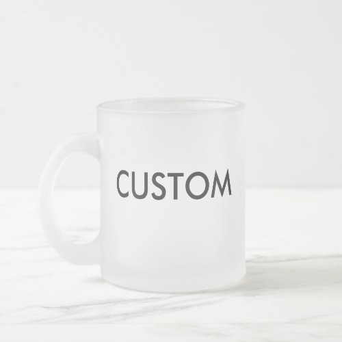 Custom Personalized Beer Glass Blank Template Frosted Glass Coffee Mug