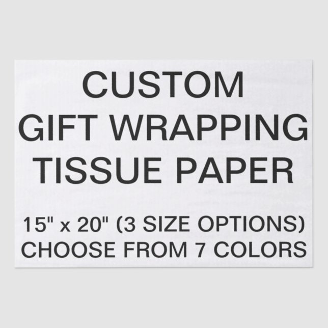 Custom Personalized Beige Tissue Paper For Gifts (Front)