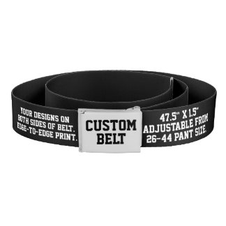 Custom personalized BELT - ALL BLACK Background