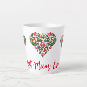 Custom Personalized Best Mum Ever Script Latte Mug