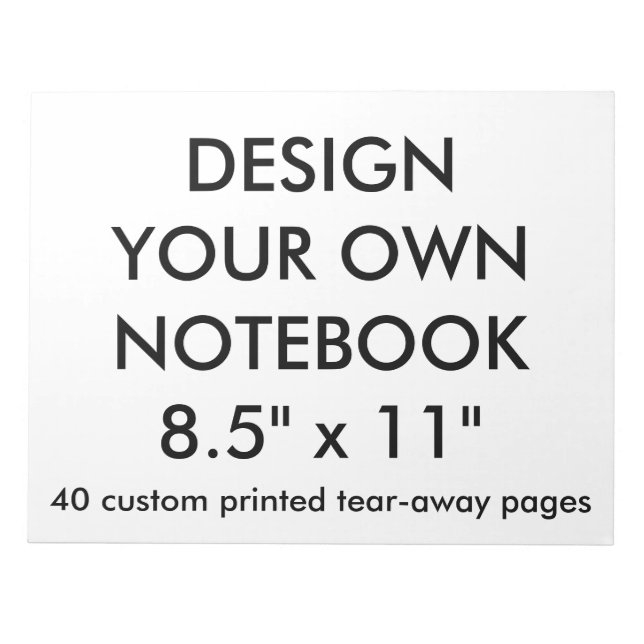 Custom Personalized Big 40 Tear-Away Page Notepad (Front)