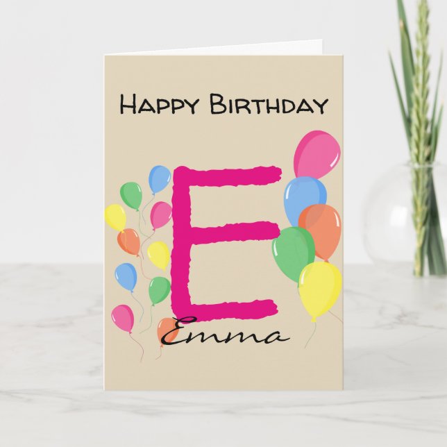 Custom Personalized Birthday Card With Name (Front)