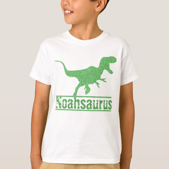 Custom Personalized Birthday Dinosaur Family T-Shirt (Front)