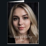 Custom Personalized Birthday Photo Cards<br><div class="desc">Birthday Card Photo Custom, Personalized Birthday Cards is a card that you can recreate for yourself. Upload your favorite photo to replace the beautiful model photo Photograph with yours on the cover and keep or replace the words on the cover and inside with yours. You can customize and personalize to...</div>