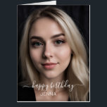 Custom Personalized Birthday Photo Cards<br><div class="desc">Birthday Card Photo Custom, Personalized Birthday Cards is a card that you can recreate for yourself. Upload your favorite photo to replace the beautiful model photo Photograph with yours on the cover and keep or replace the words on the cover and inside with yours. You can customize and personalize to...</div>