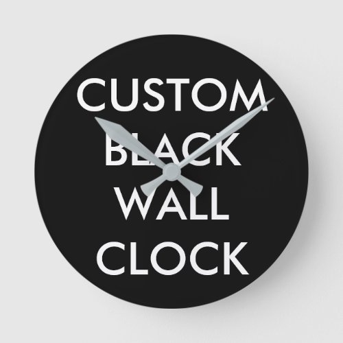 Custom Personalized BLACK 8 Round Wall Clock