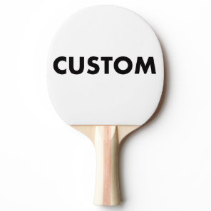 Custom Personalized BLACK Backed Table Tennis Ping Pong Paddle