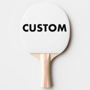 Custom Personalized BLACK Backed Table Tennis Ping Pong Paddle