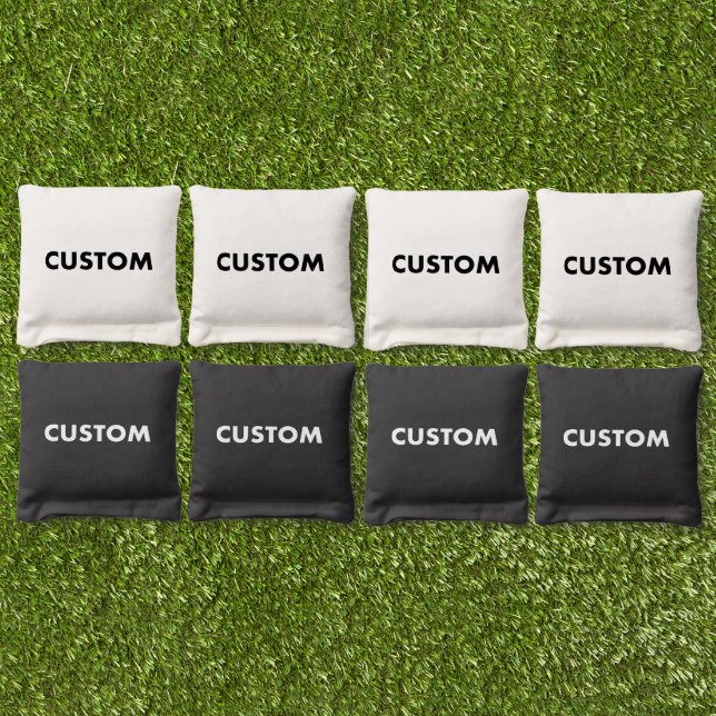 Custom Personalized BLACK Cornhole Bag Toss (Set)