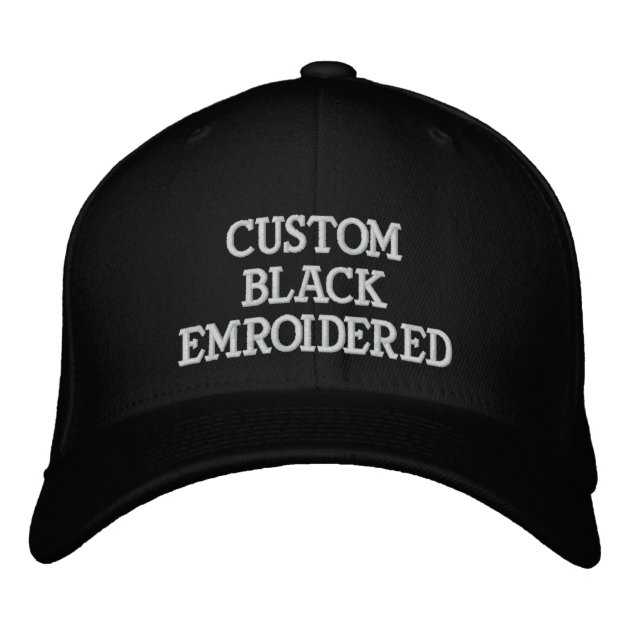 custom black baseball cap