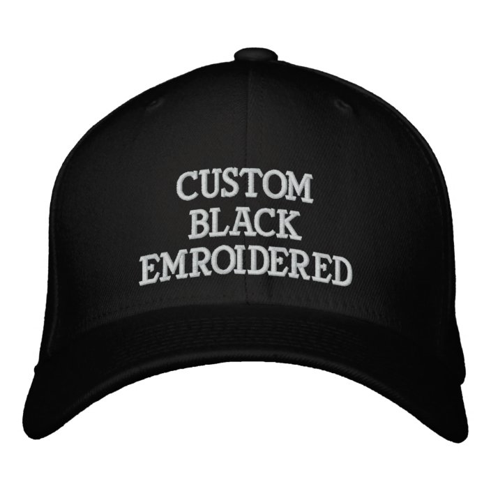 custom black baseball cap