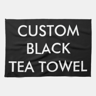 Custom Personalized Black Kitchen Tea Towel