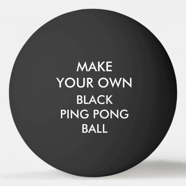 Custom Personalized BLACK Ping Pong Ball (Front)