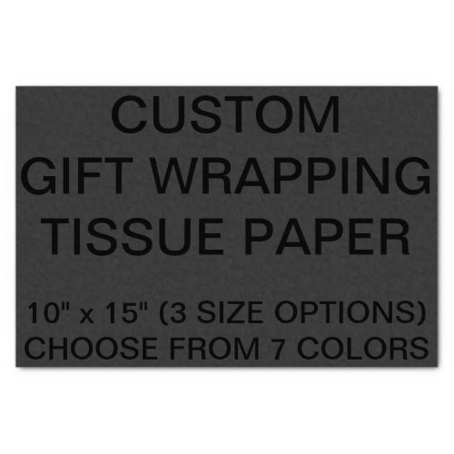 Custom Personalized Black Tissue Paper For Gifts