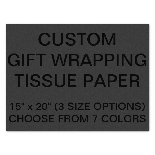 Custom Personalized Black Tissue Paper For Gifts