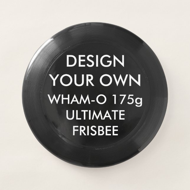 Custom Personalized Black Wham-O Ultimate Frisbee (Front)