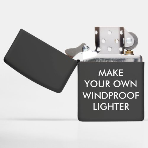 Custom Personalized Black Windproof Zippo Lighter
