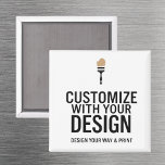 Custom Personalized Blank Company Branded Magnet<br><div class="desc">Promote your brand with this Custom Personalized Company Magnet, designed as a blank template ready for your logo, slogan, or business message. Ideal for corporate giveaways, client thank-you gifts, or everyday office branding, this high-quality magnet sticks to any metal surface—fridges, filing cabinets, lockers, and more. Printed in vibrant color with...</div>
