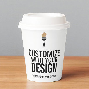 Custom Personalized Blank Company Branded Paper Cups