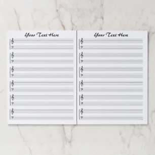 Custom Personalized Blank Sheet Music Paper Pad