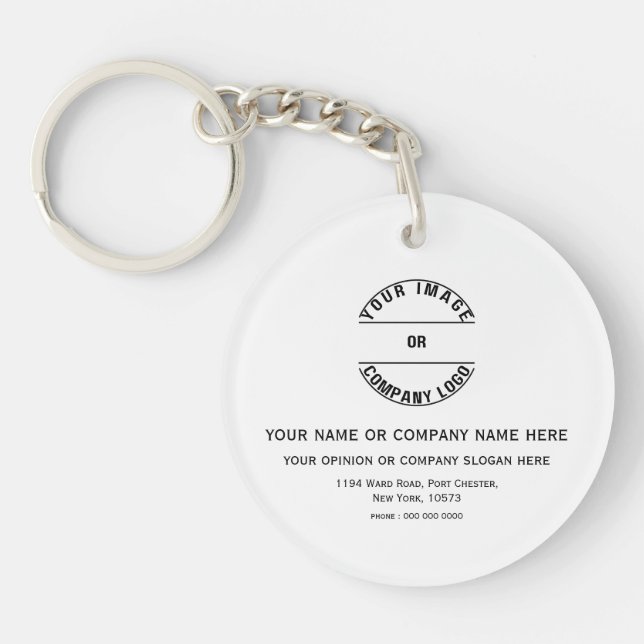 Custom Personalized Blank Template  Keychain (Front)