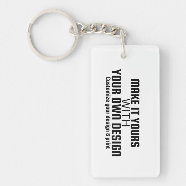 Custom Personalized Blank Template Keychain (Front)