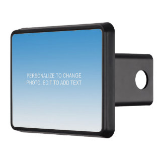Custom Personalized Blue Artwork Photo Name Quote Hitch Cover