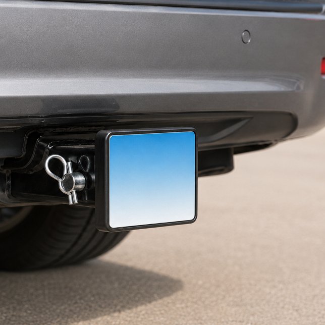 Custom Personalized Blue Artwork Photo Name Quote Hitch Cover (Property of XXL Your Name Hitch Cover)