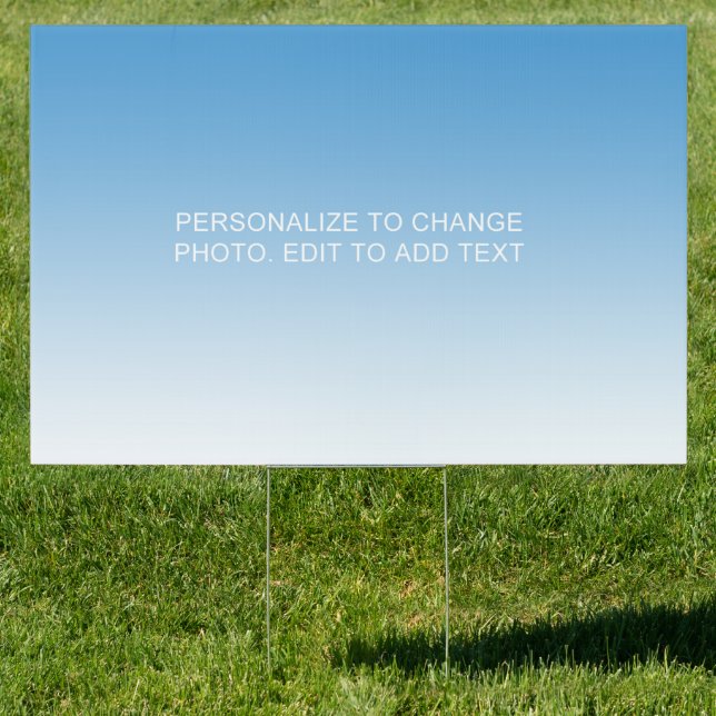 Custom Personalized Blue Artwork Photo Name Slogan Sign (Insitu)