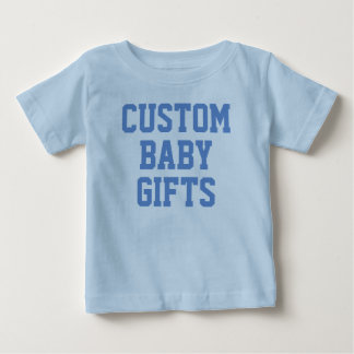 Custom Personalized Blue Baby & Toddler T-Shirt