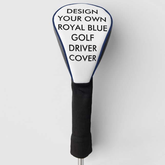 Custom Personalized Blue Golf Driver Club Cover (Front)