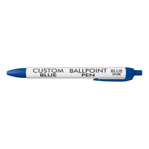 Custom Personalized Blue Ink Ballpoint Pens