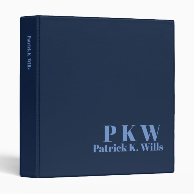 Custom Personalized Blue Portfolio Binder  (Front/Spine)