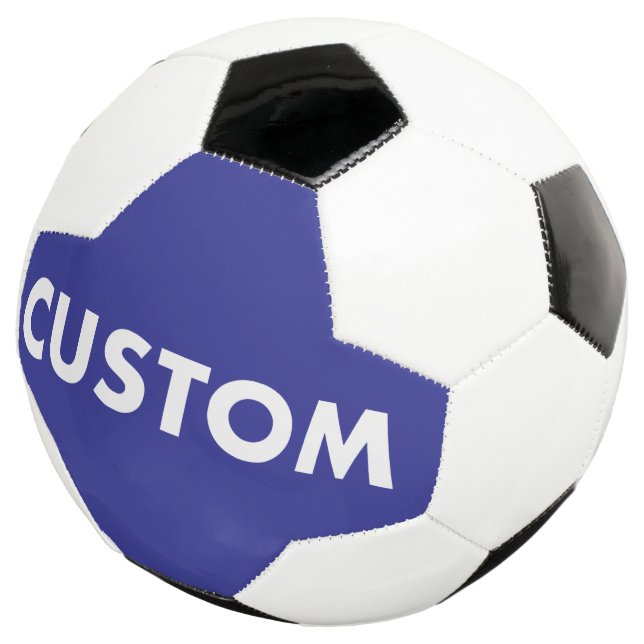 Custom Personalized BLUE Soccer Football Ball (Three Quarter)