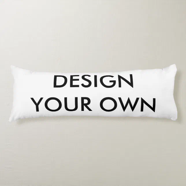 Custom Personalized Body Pillow Blank Template Zazzle