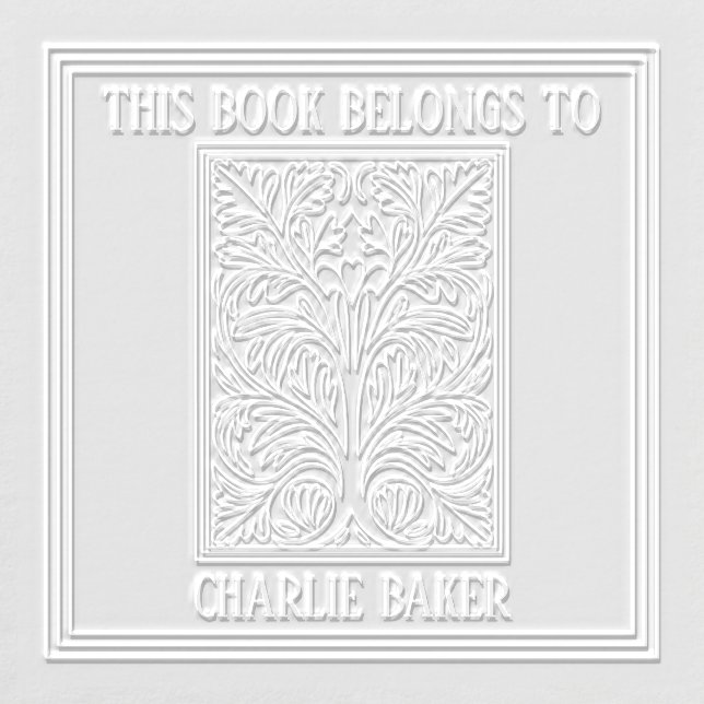 Custom Personalized Book Library Embosser Stamp (Design)