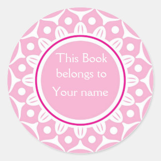 Custom Personalized Bookplates - Light Pink