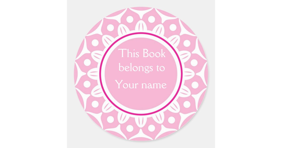 Custom Personalized Bookplates - Light Pink | Zazzle