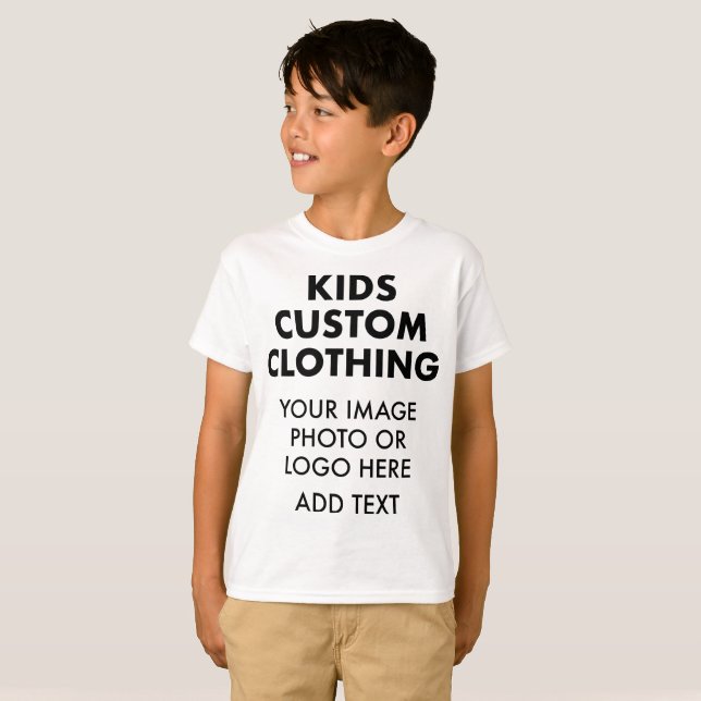Custom Personalized BOY'S T-SHIRT - WHITE (Front Full)