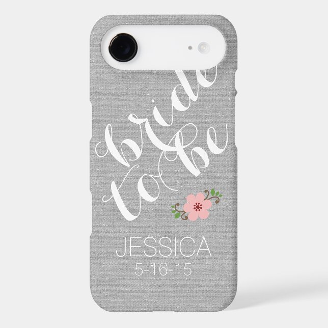 Custom personalized bride to be name wedding date Case-Mate iPhone case (Back)