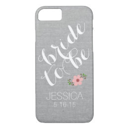 Custom personalized bride to be name wedding date iPhone 8/7 case