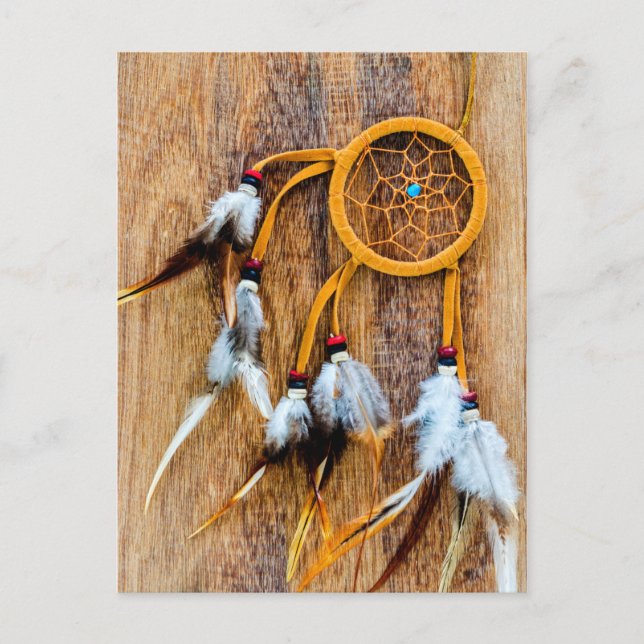 Custom Personalized Brown Dream Catcher Postcard (Front)