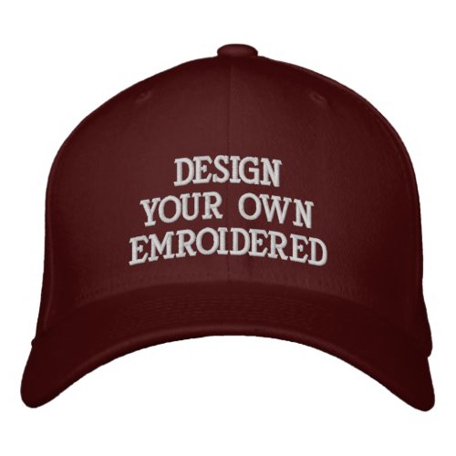 Custom Personalized Brown Embroidered Baseball Cap
