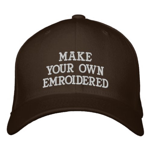 Custom Personalized Brown Embroidered Baseball Cap