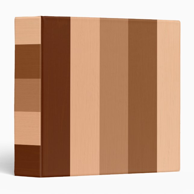 Custom Personalized Brown Stripes Binder (Front/Spine)