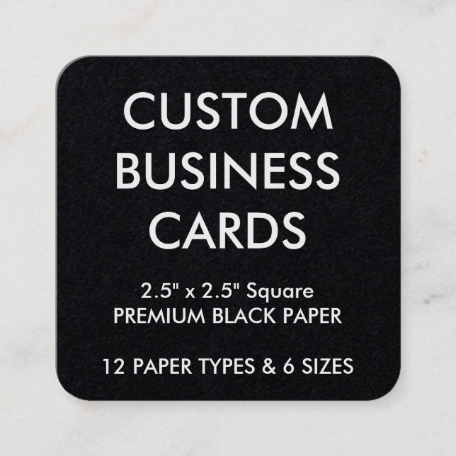 Custom Personalized Business Cards Blank Template (Front)
