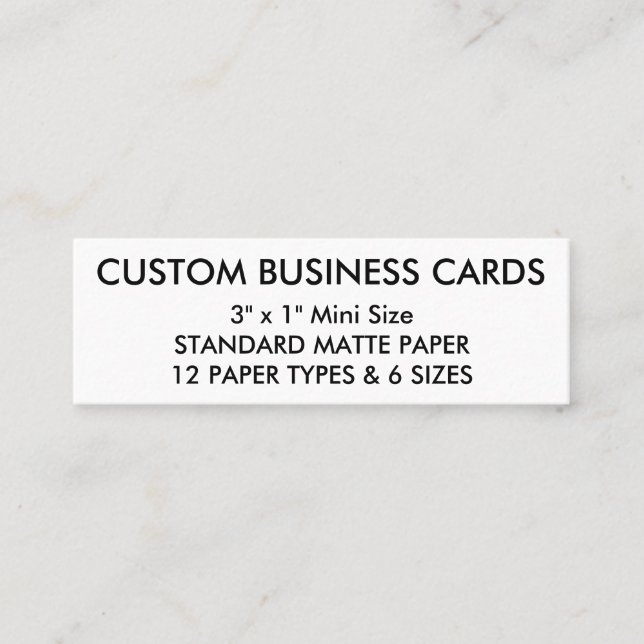 Custom Personalized Business Cards Blank Template (Front)